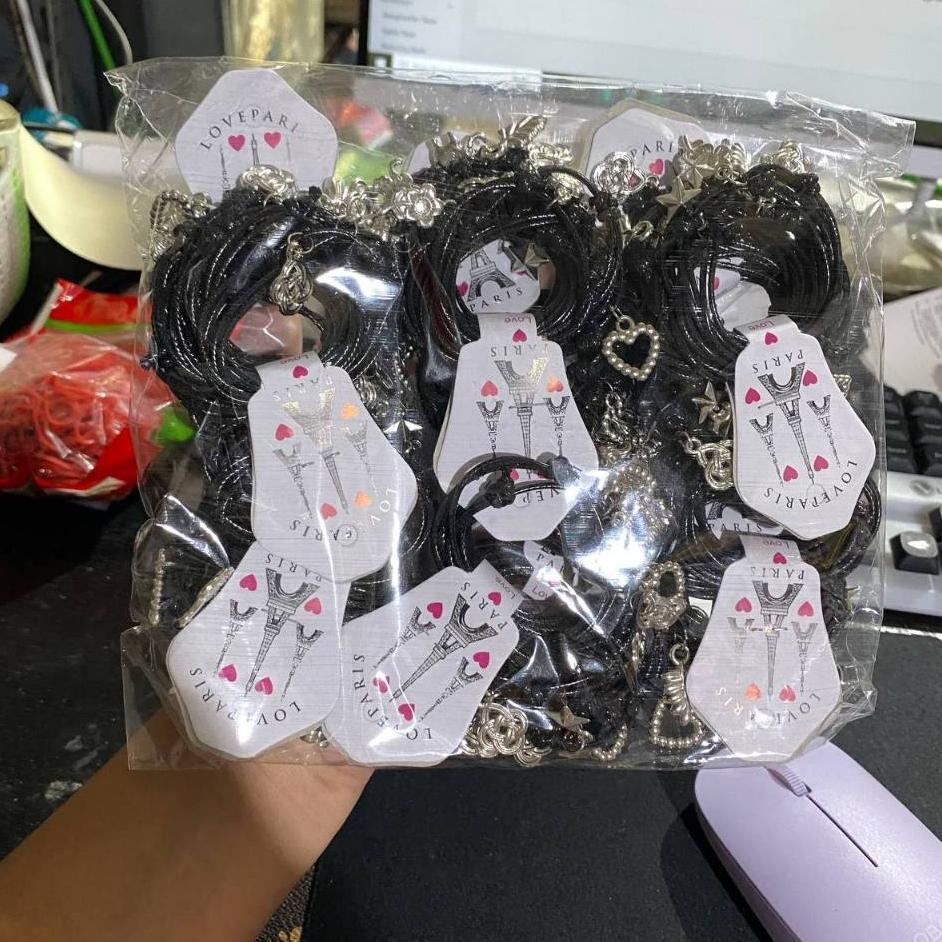 1Bal-144Pcs Gelang Korea Anak Warna Hitam ( Bal Grosir )