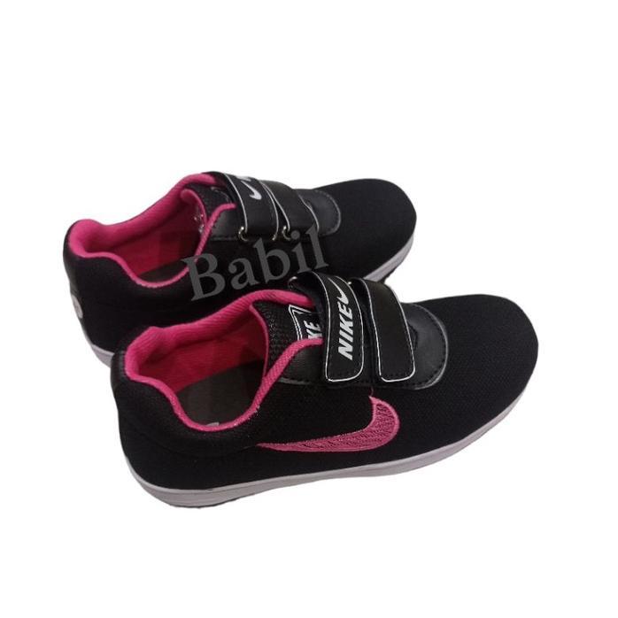 Diskon Sepatu Sekolah Anak Model Kretek Tanpa Tali Sepatu Pria Wanita Sepatu Full Hitam Sepatu Hitam