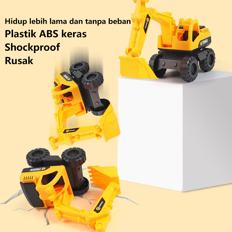 Funtoy Besar Truk Mainan Teknik  Dump Truck  Truk Mainan Bulldozer Excavator Traktor Mobil Mainan An