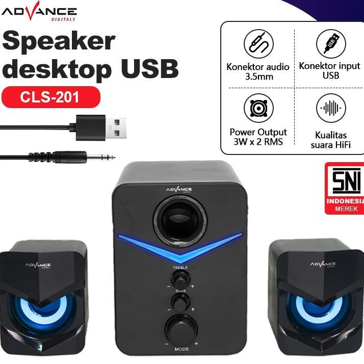 Advance Cls201 Bluetooth Xtra Power Speaker Komputer Speaker Laptop Speaker Multimedia Stereo Speake