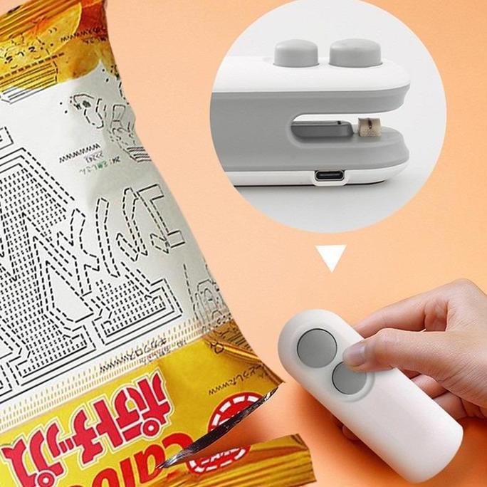 Mini Sealer Portable - Alat Pres Plastik & Snack Praktis USB Rechargeable