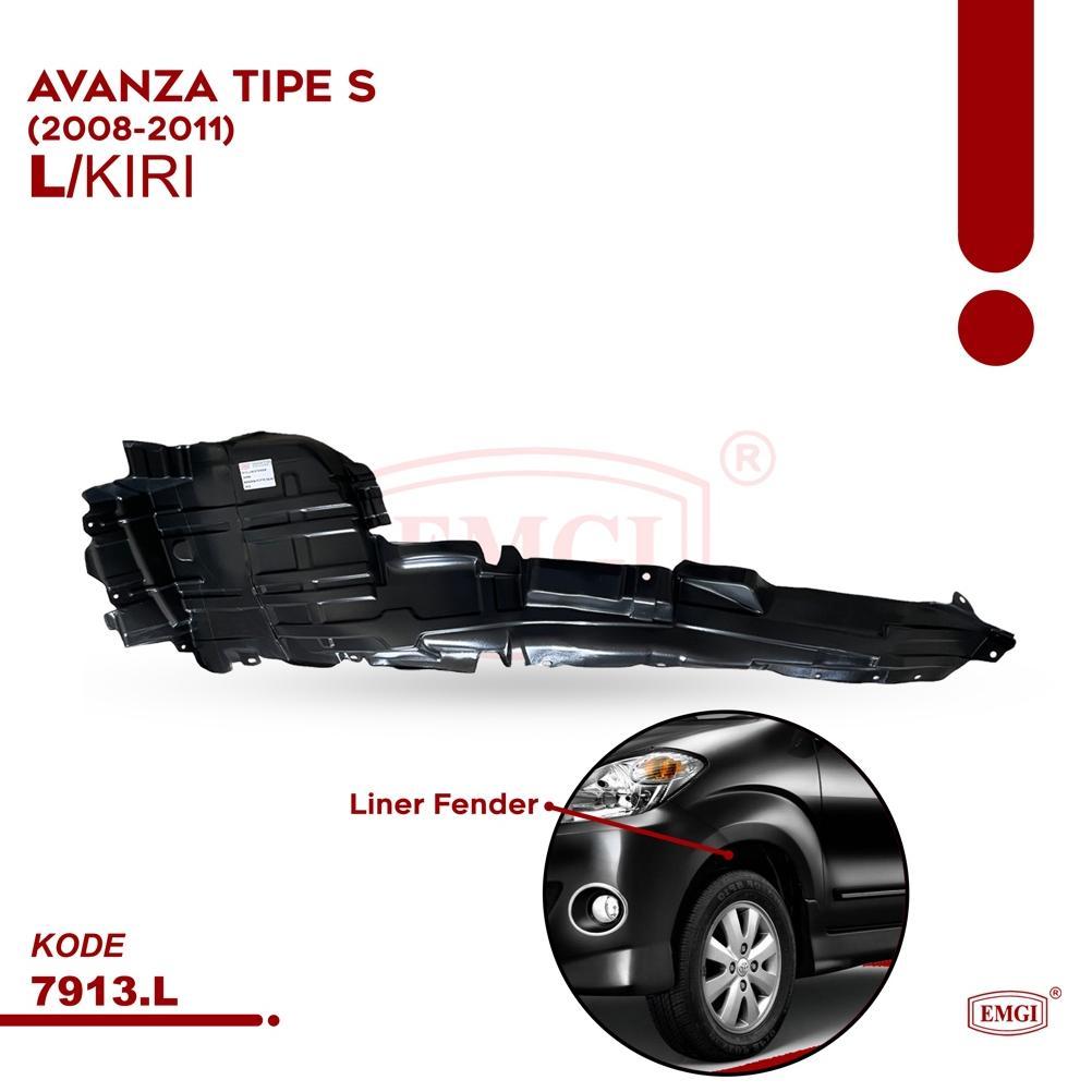 COD EMGI - Liner Fender Spakbor Depan Avanza S 2008 2009 2010 2011 2012 - 7913.R/L