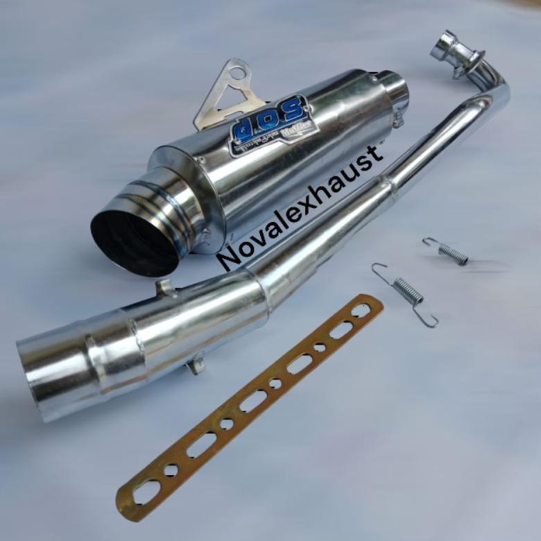 HANNABIMART KNALPOT RACING DOS FULL SYSTEM UNTUK MOTOR BEBEK ALL VARIAN/TYPE SUPRA KARISMA JUPITER V