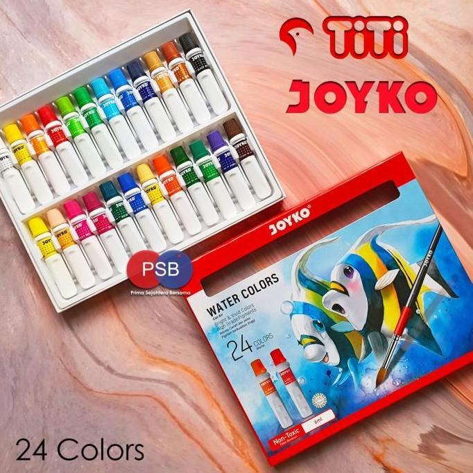 Titi Joyko Watercolor 24 colors / cat air Titi Joyko 24 warna New
