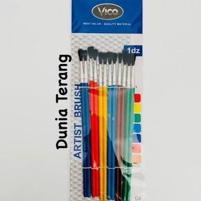 MASSRUSS - Kuas Gambar Bulu Hitam Besar Kecil Warna -Artist Brush 6 8 10 12 Kuas Cat Air Kuas Kecil