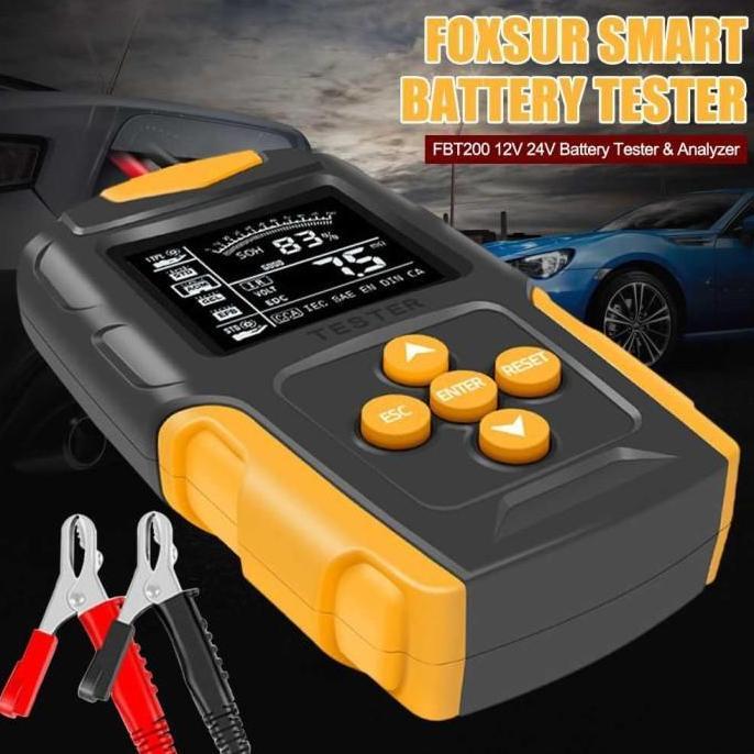Murah Tester Aki Kendaraan Portable Battery Tester 200Ah With Lcd - Fbt-200
