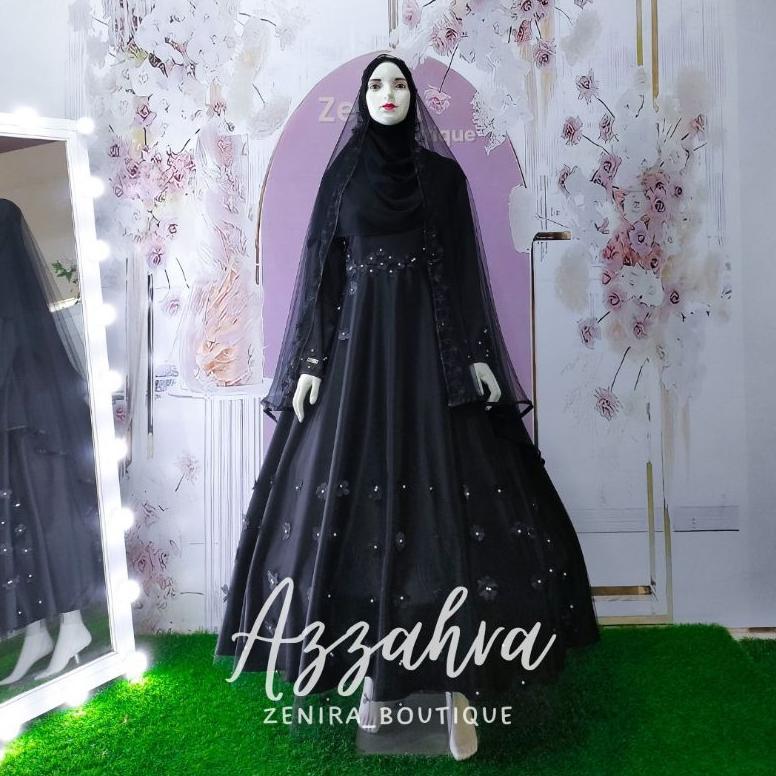 Best Seller Wedding Dress Azzahra Gaun Pengantin Muslimah Simple Elegant Free Veil Premium