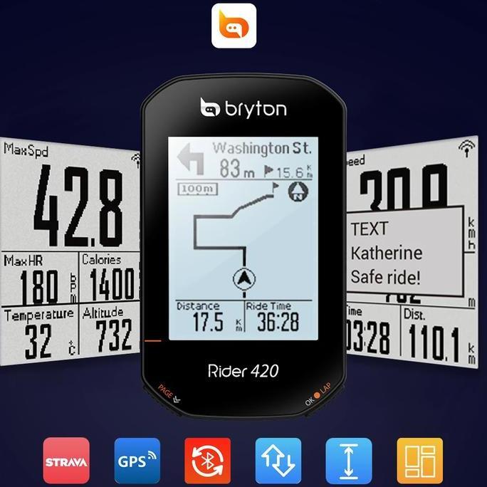 Speedometer sepeda Bryton 420 paket 3 sensor Bryton [terbaik]