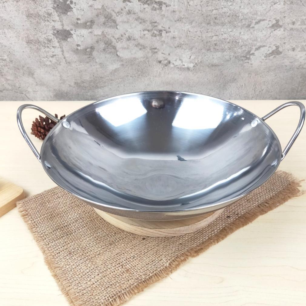 Hot Product Wajan Mini Stainless Steel / Kuali Mini Katel Bar Penggorengan Kecil / Kuali Serabi / Ku