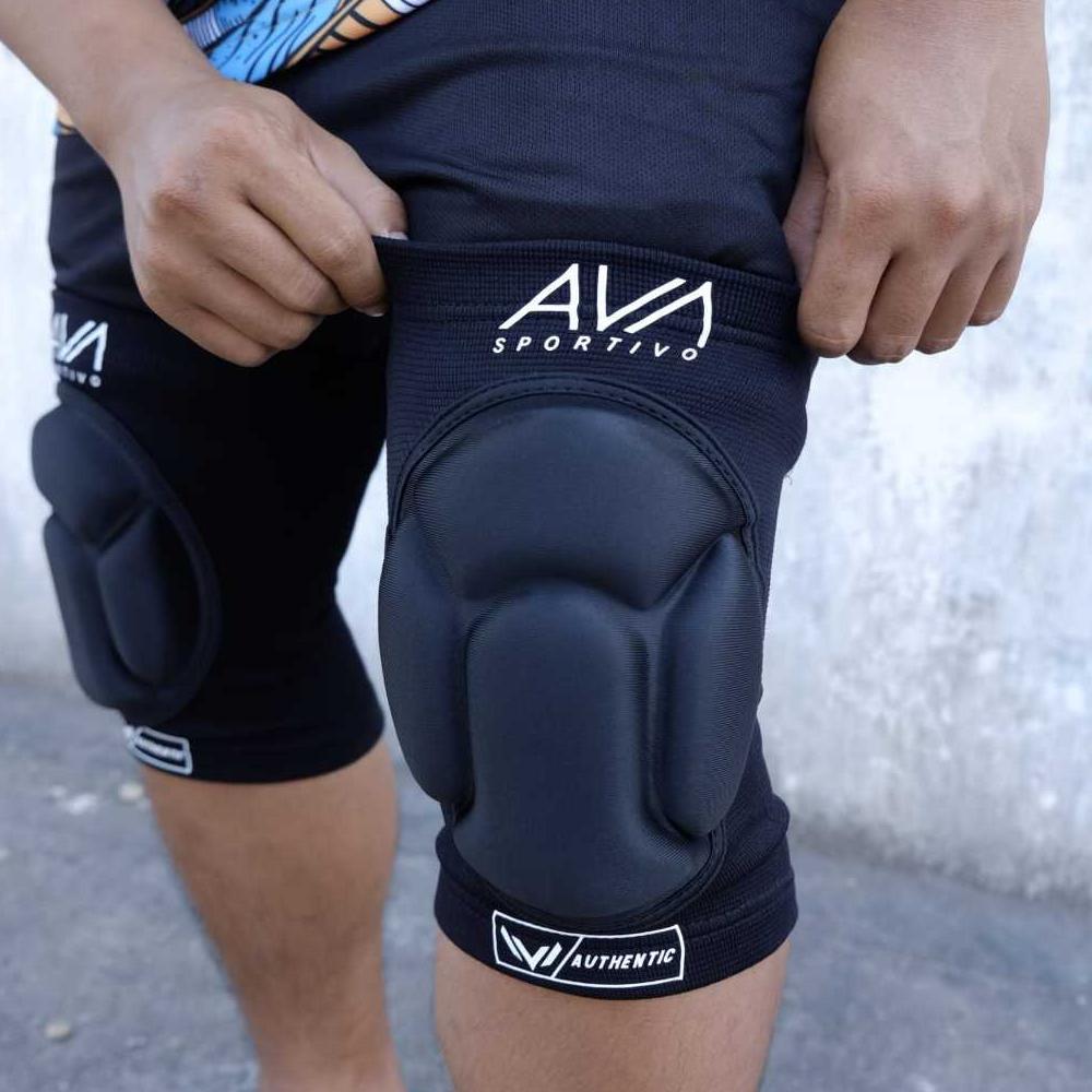 Kneepad Futsal Ava  Futsal Knee Pad Pelindung Deker Lutut Kiper Hitam Putih Original