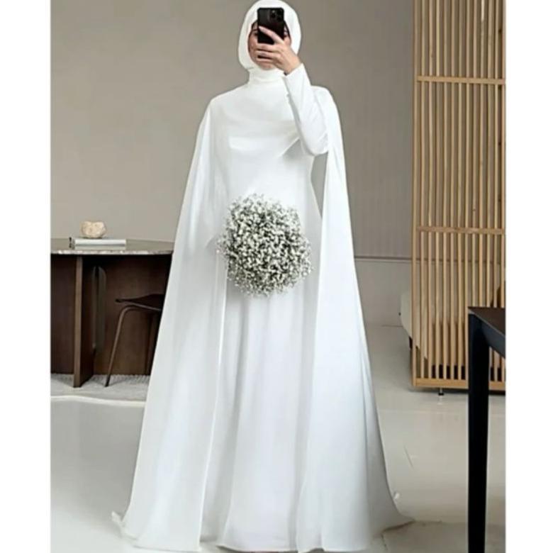 Best Seller Dress Syar'I Gaun Akad Gaun Pengantin Syar'I Gaun Pengantin Malaysia Dress Pengantin