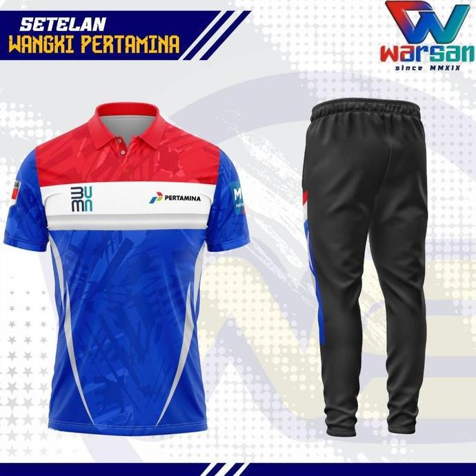 SERAGAM OLAHRAGA PERTAMINA / SETELAN PERTAMINA / JERSEY WANGKI PERTAMINA SET / KAOS POLO PERTAMINA