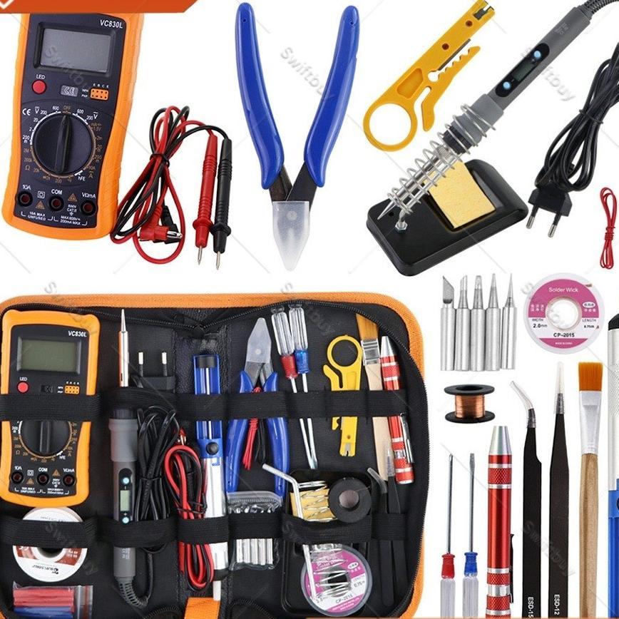 Paket Solder Listrik Lengkap Set Solder Listrik Lengkap Dengan Multimeter Iron Tool Kit 220V 60W/Sol