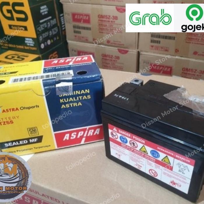 AKI KERING ASPIRA GTZ5S AKI MOTOR VARIO,BEAT,MIO,SCOOPY,VIXION,XRIDE ORIGINAL DAN TERPERCAYA