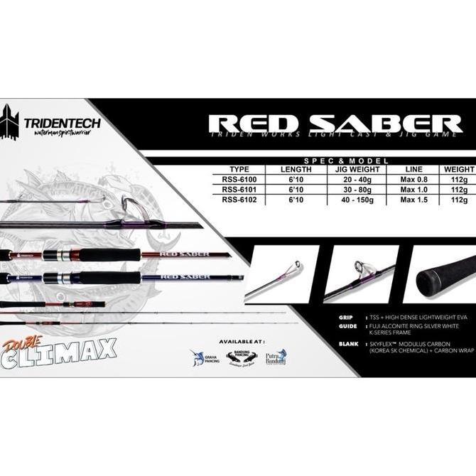 Rod Tridentech Red Saber Light Cast & Jig Game