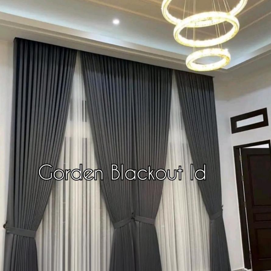 Gorden Blackout Extra Tinggi 4 Meter Hordeng Blackout Panjang 3 Meter Gorden Jendela Pintu