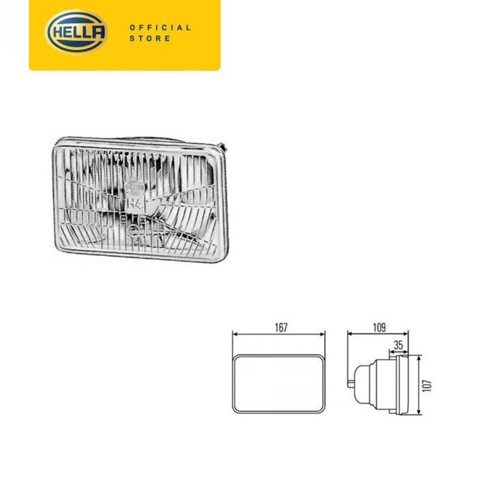 Hella Headlamp Kotak H4 5 3/4