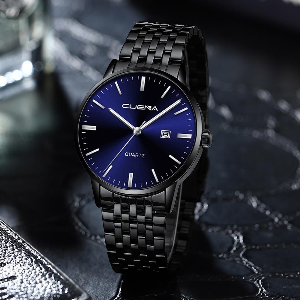 PROMO CUENA KASUAL OLAHRAGA JAM TANGAN PRIA STAINLESS STEEL BAND JAM TANGAN SEDERHANA DIAL JAM KUARS