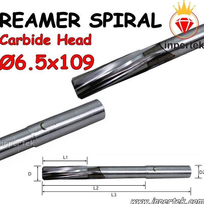 AKARA Reamer 6.5x109 TCT Reamer Carbide Head 6.5mm Rimer Spiral 6 Lemer