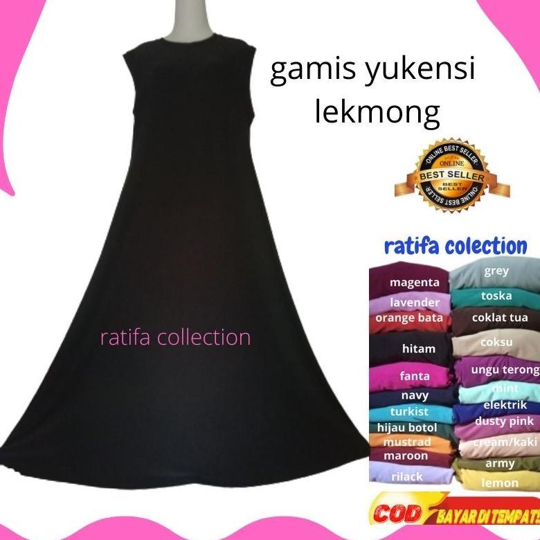Discount Gamis Tanpa Lengan Jersey Polos Lekmong Kutung Inner Gamis Jersy Muslim Dalaman Gamis Tanpa