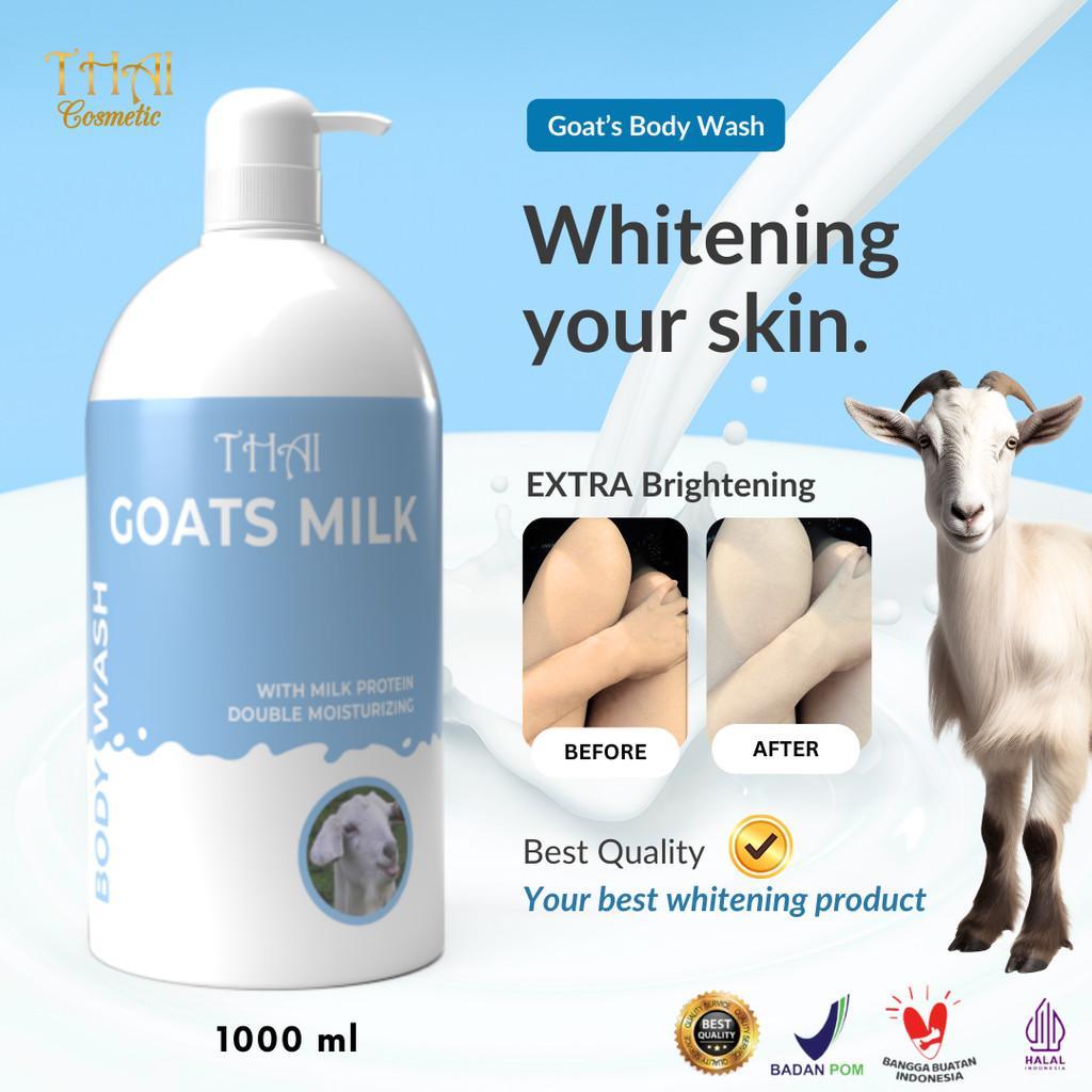 Thai Goats Milk Body Wash 1000Ml -  Sabun Cair Susu Kambing & Pencerah Kulit