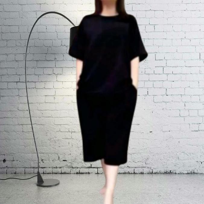 Setelan Wanita  Polos Setelan Pendek Baju Tidur Baju Sehari Hari Polos