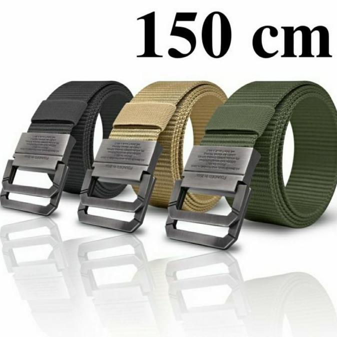 IKAT PINGGANG PRIA TACTICAL JUMBO PANJANG 150 CM SABUK GESPER KANVAS