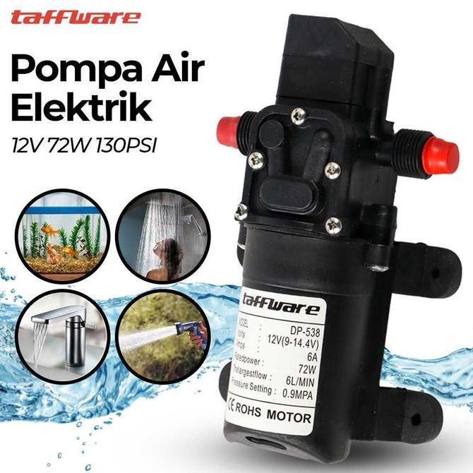 MESIN POMPA AIR LISTRIK ELEKTRIK UNTUK SUMUR PAM PDAM KOLAM KERAN PENYIRAM TANAMAN AKUARIUM 12V 72W 