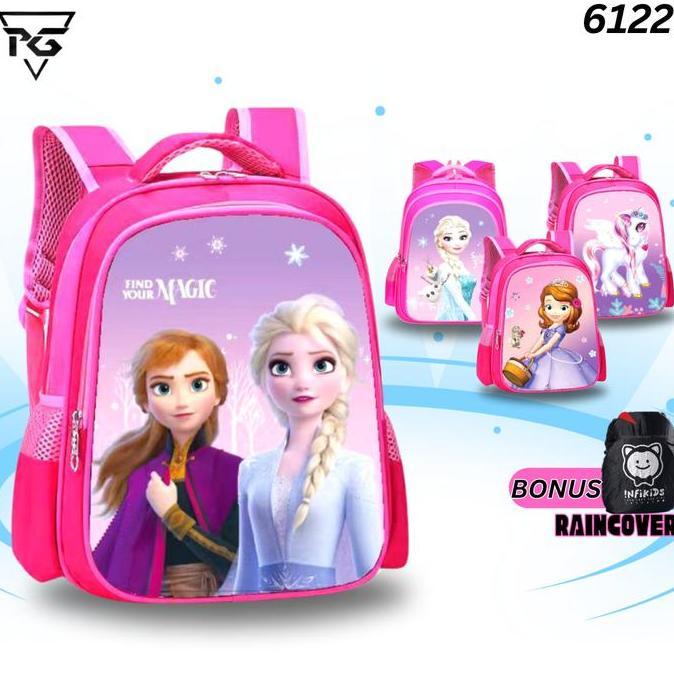 NEW TAS RANSEL SEKOLAH ANAK PEREMPUAN TK KARAKTER FROZEN UNICORN TIMBUL ORI