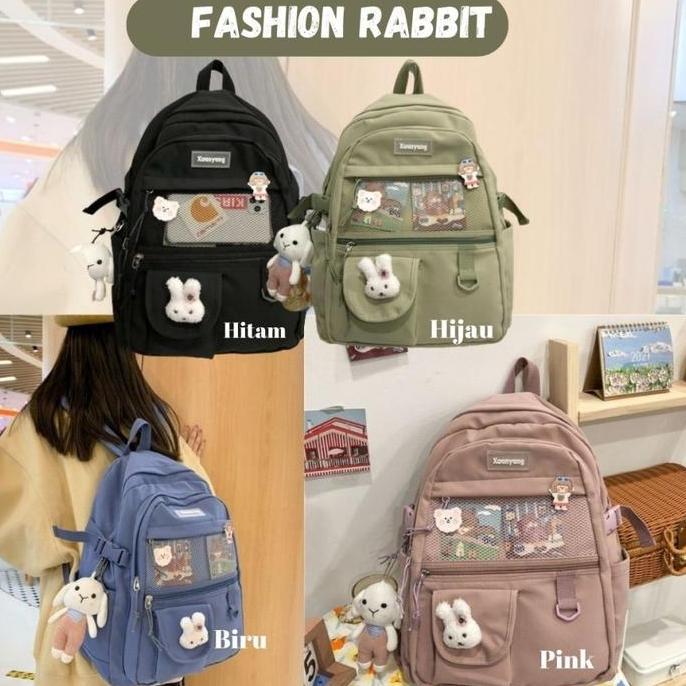 NEW TAS WANITA TAS SEKOLAH ANAK FASHION RABBIT TAS PUNGGUNG IMPORT TAS FASHION WANITA KOREA ORI