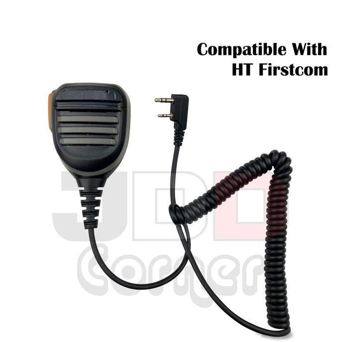 TERLARIS EXTRA HAND MIC HT FIRSTCOM RADIO ALL TYPE WITH PTT AND SPEAKER HANDMIC