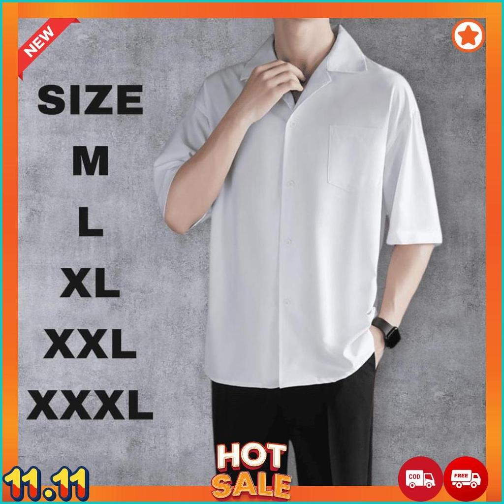 Kemeja Pria Hawai Korea Style Lengan Pendek Baju Piyama Oversize [K7]