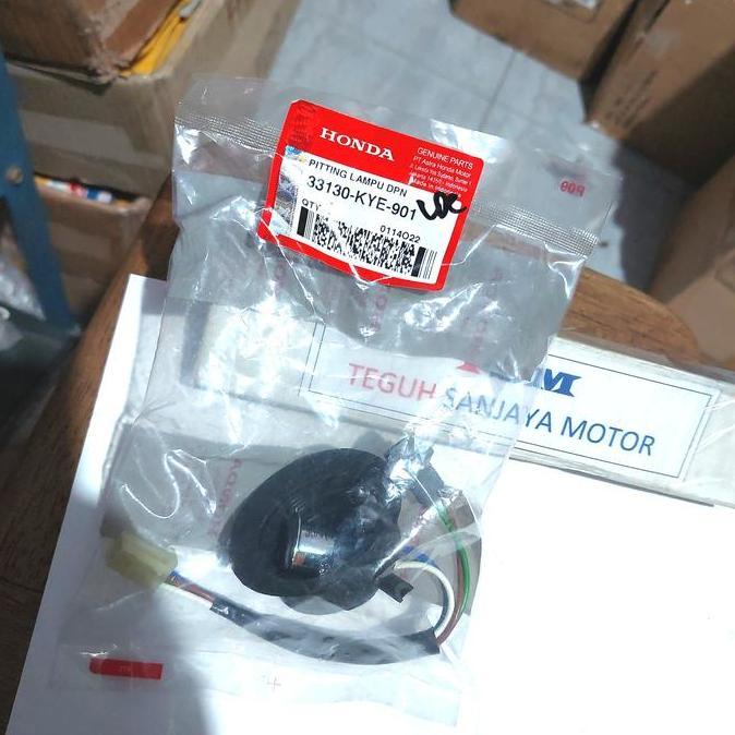 SOKET FITTING PITTING LAMPU DEPAN 33130-KYE-901 MEGAPRO NEW ASLI HONDA BEST QUALITY