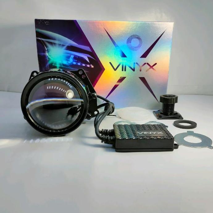 PROJECTOR PROJIE BI LED UNGU LENS 3 INCH HIGH LOW MOTOR MOBIL PREMIUM