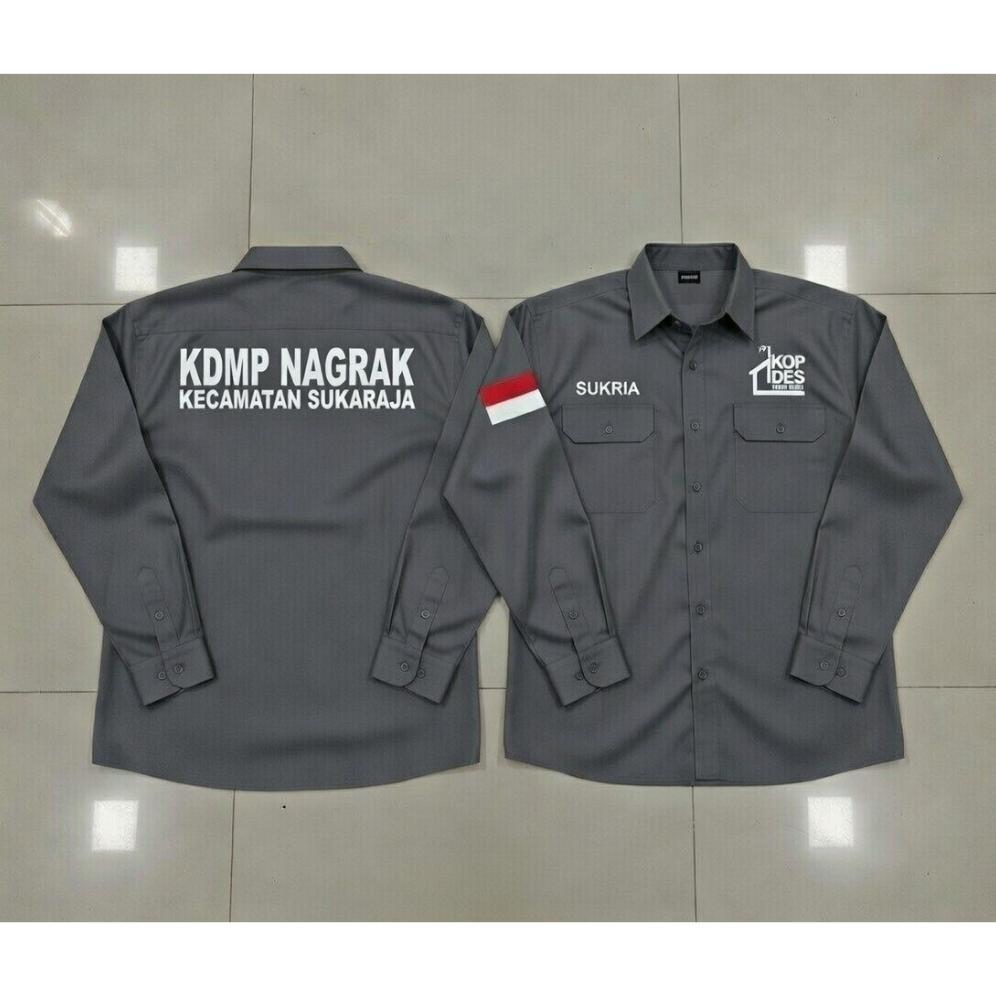 Free Ongkir Boss Kemeja Koperasi Desa Merah Putih Kmp Kemeja Pdh Koperasi Merah Putih Seragam Kopera