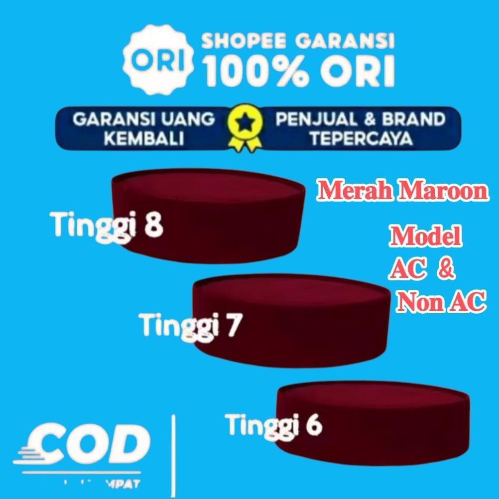 PREMIUM (COD) PECI KOPIAH SONGKOK MERAH MAROON TINGGI 6 7 8 9 10 AC NON AC PRIA DEWASA ANAK LAKI-LAK