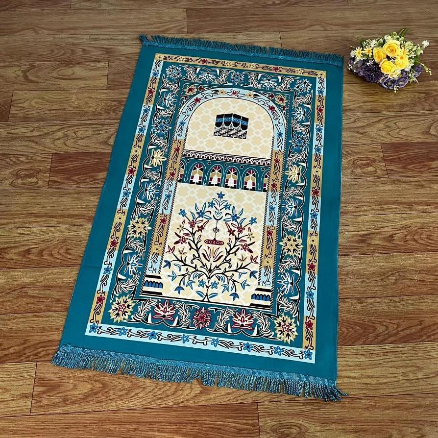 BEST SELLER [COD] SAJADAH TURKI SUEDE TEBAL HALUS  MOTIF MEWAH  ELEGAN  SUPER NYAMAN DIPAKAI SHOLAT