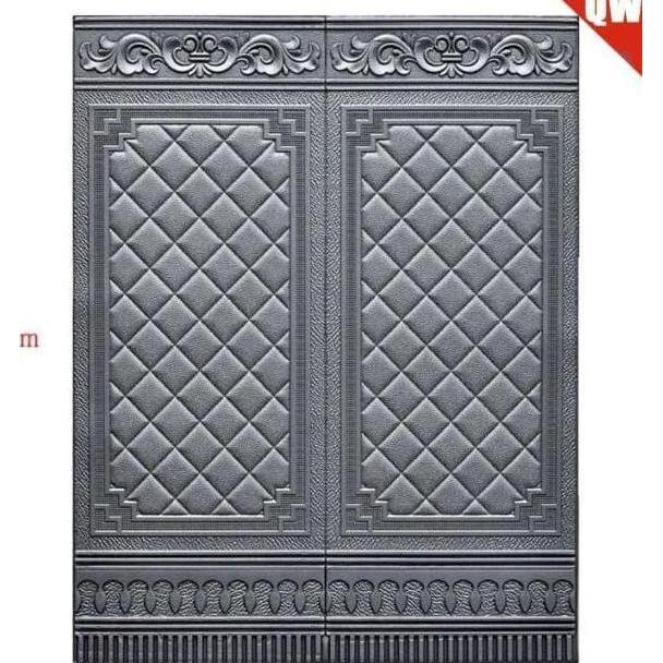 Wallpaper 3D Foam / Wallfoam Dinding 3D Brick Foam Motif Pintu Jati Kertas