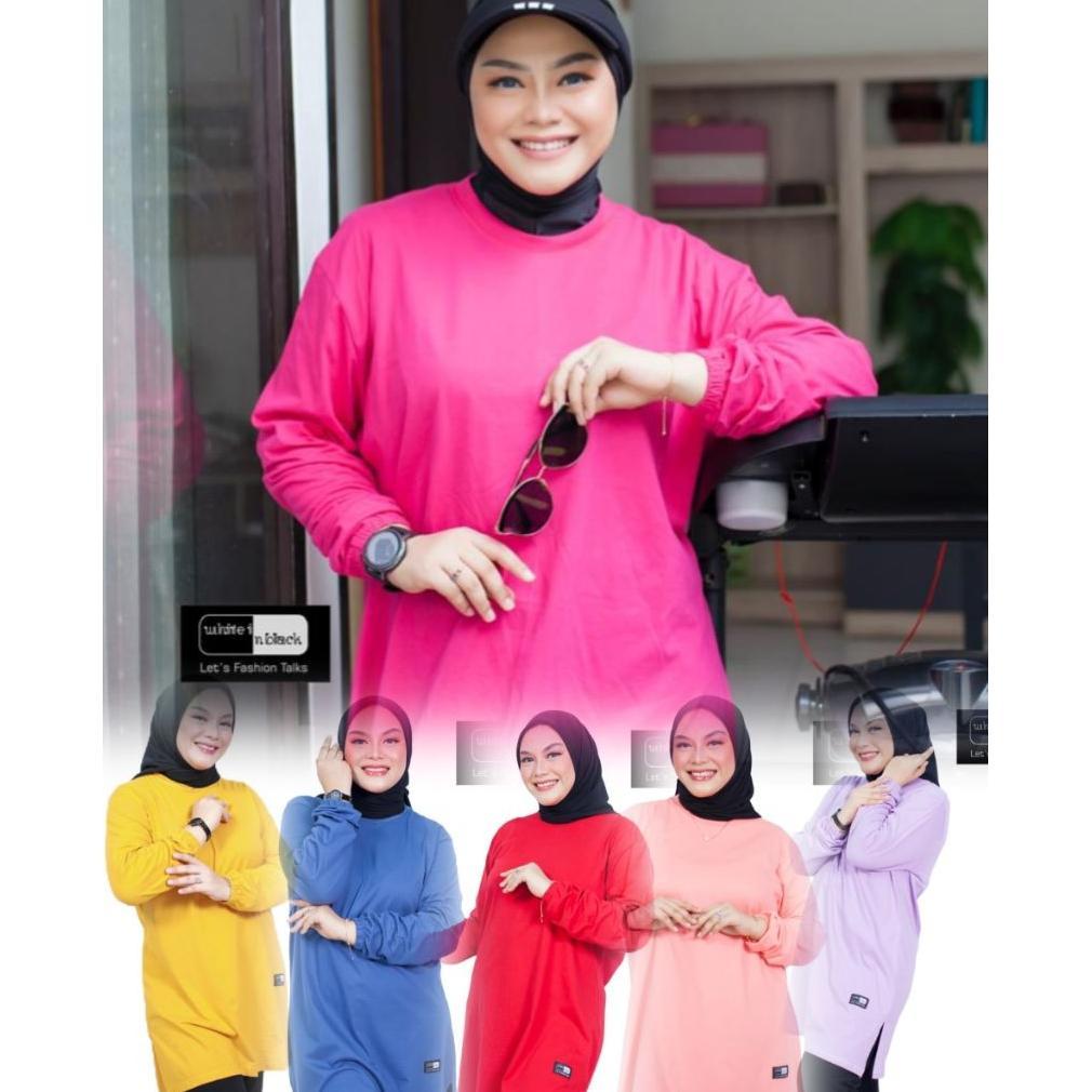 RECOMMENDED ATASAN KAOS POLOS TUNIK WANITA COTTON TEBAL LEMBUT
