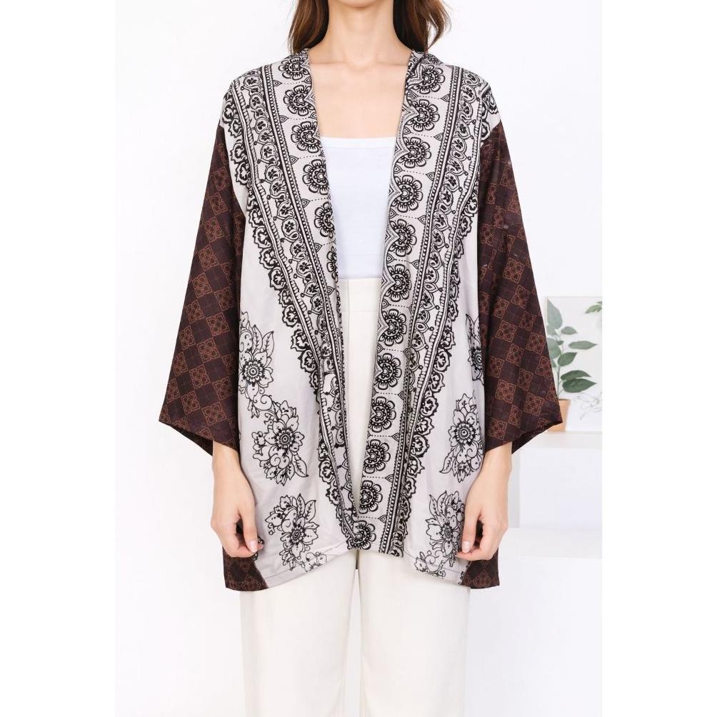 Flash Sale Cardigan Kimono Outer Flower , Cardigan Wanita Oversize, Cardigan Wanita Katun
