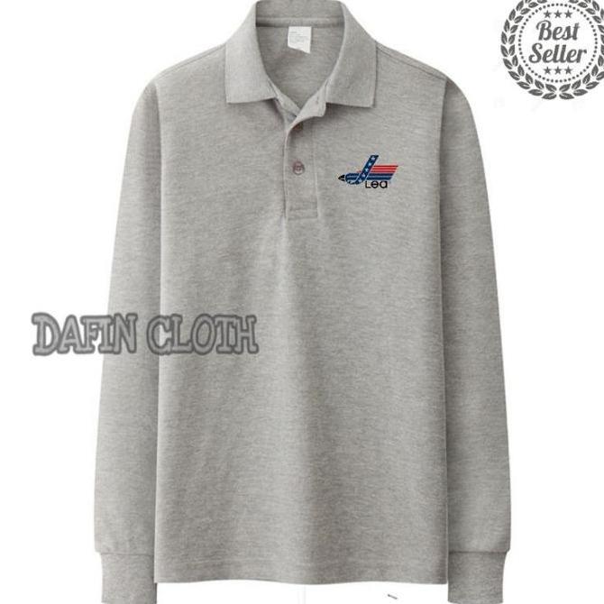 Kaos Kerah Pria Polo shirt Lengan Panjang Lea
