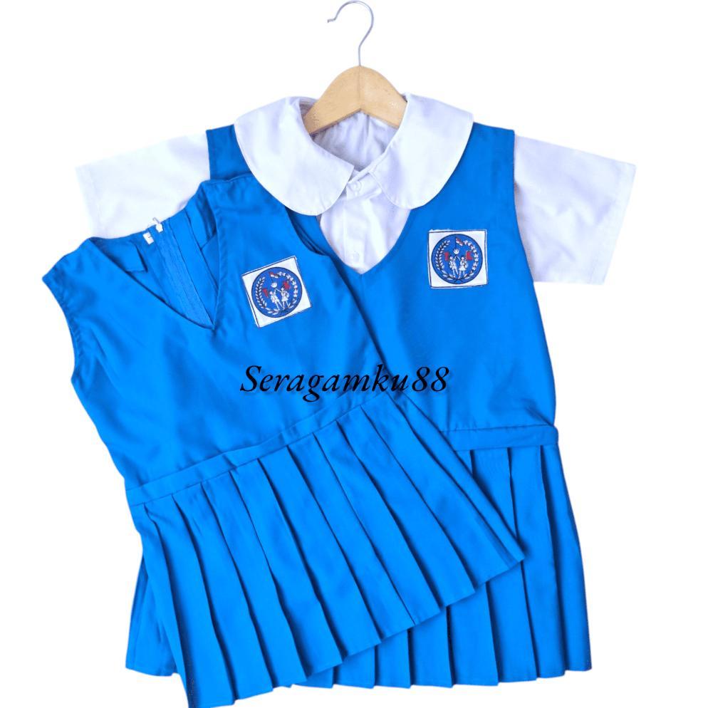 Diskon Seragam Tk Nasional Biru Binhur Mrek Tular / Seragam Tk Putih Biru Pendek / Seragam Anak Tk P