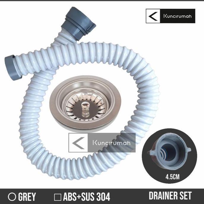1 Set Selang Pembuangan cuci piring + Afur Sink model elite & modena