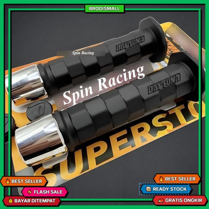 Paket Handgrip Octagon Daytona Ss-3 Original Plus Jalu Stang Pcx Chrome Universal Semua Motor Beat M