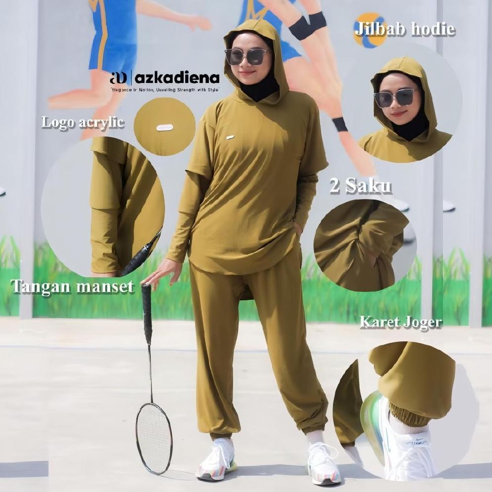 Gratong Stelan Jenita Set Baju Olahraga Muslimah Jersey Zoya Premium
