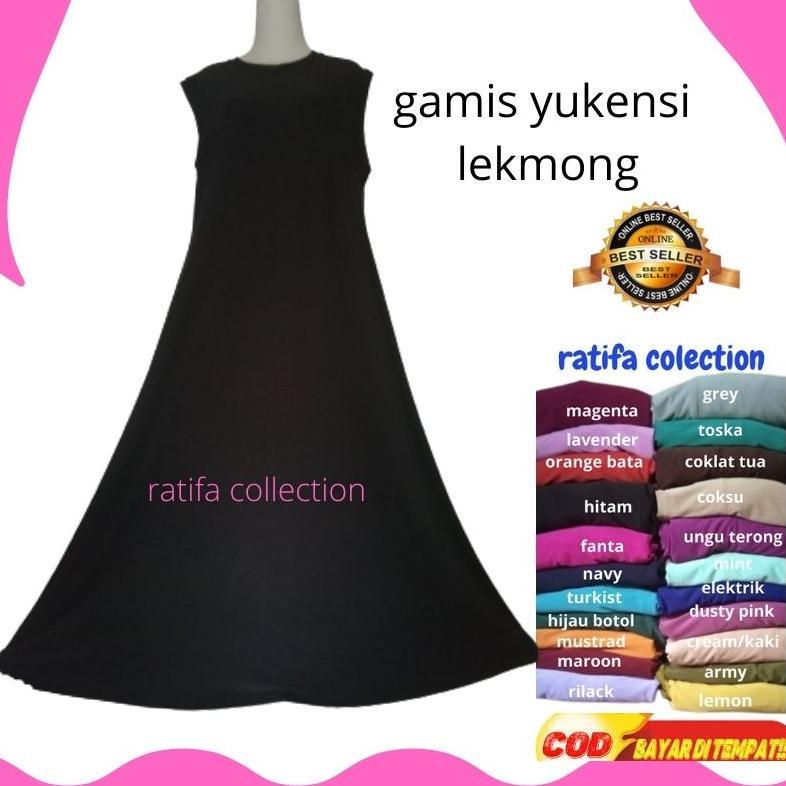 Grade Ori Gamis Tanpa Lengan Jersey Polos Lekmong Kutung Inner Gamis Jersy Muslim Dalaman Gamis Tanp