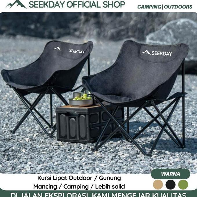 Seekday Kursi Dan Meja Lipat Outdoor Set Camping Meja Lipat Portable 2 Kursi 1 Meja