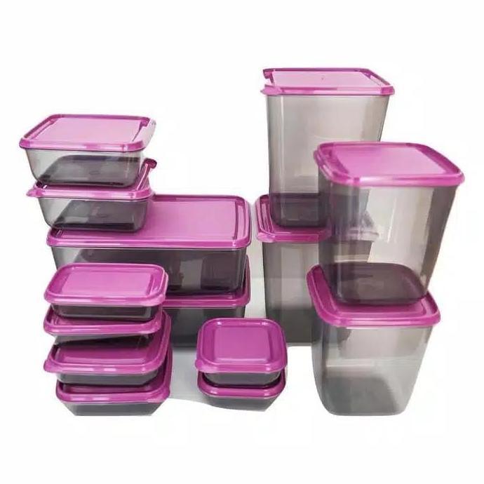 BOX PLASTIK MAKANAN 14 PCS TEMPAT SAYURAN TEMPAT BUAH WADAH PLASTIK EA