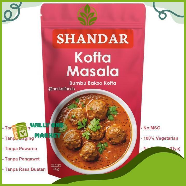 KOFTA MASALA SHANDAR BUMBU BAKSO INDIA VEGETARIAN TANPA PENGAWET HALAL WILLY ONE MARKET