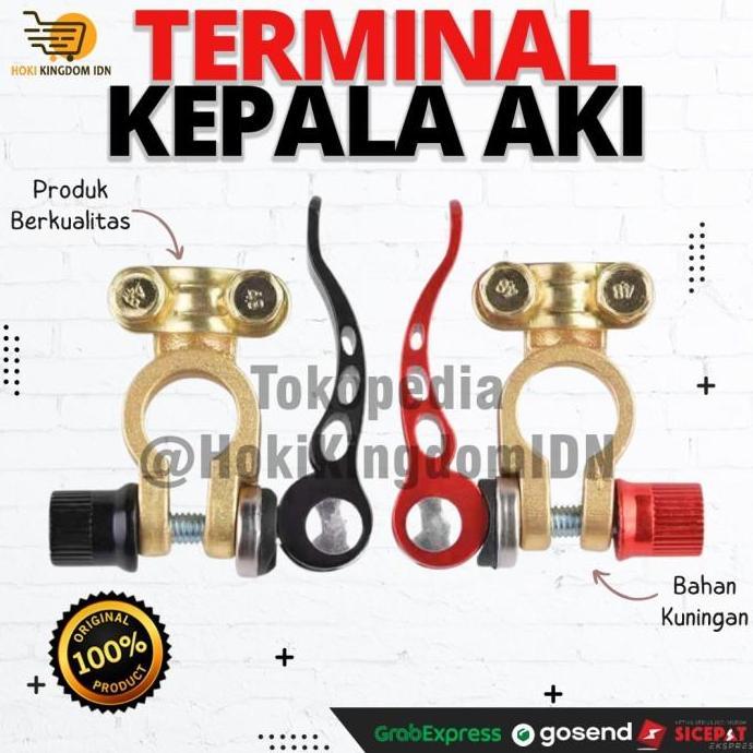 Kepala Aki Klem Aki Terminal Accu Mobil Bahan KUNINGAN